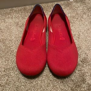 Rothy’s flats in the color Ruby size 10.5